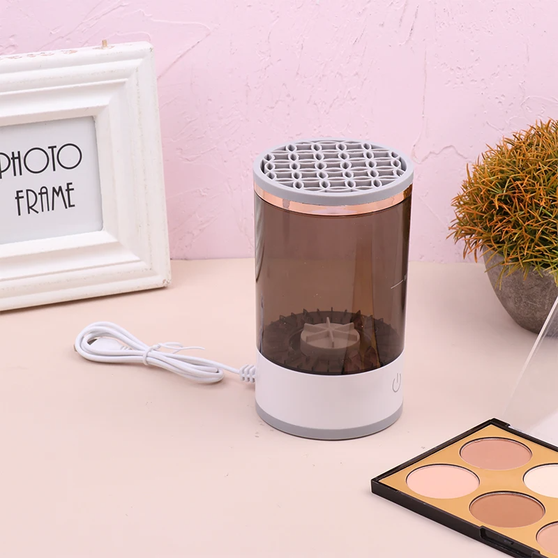 Rinsella brush cleaner next to a makeup palette